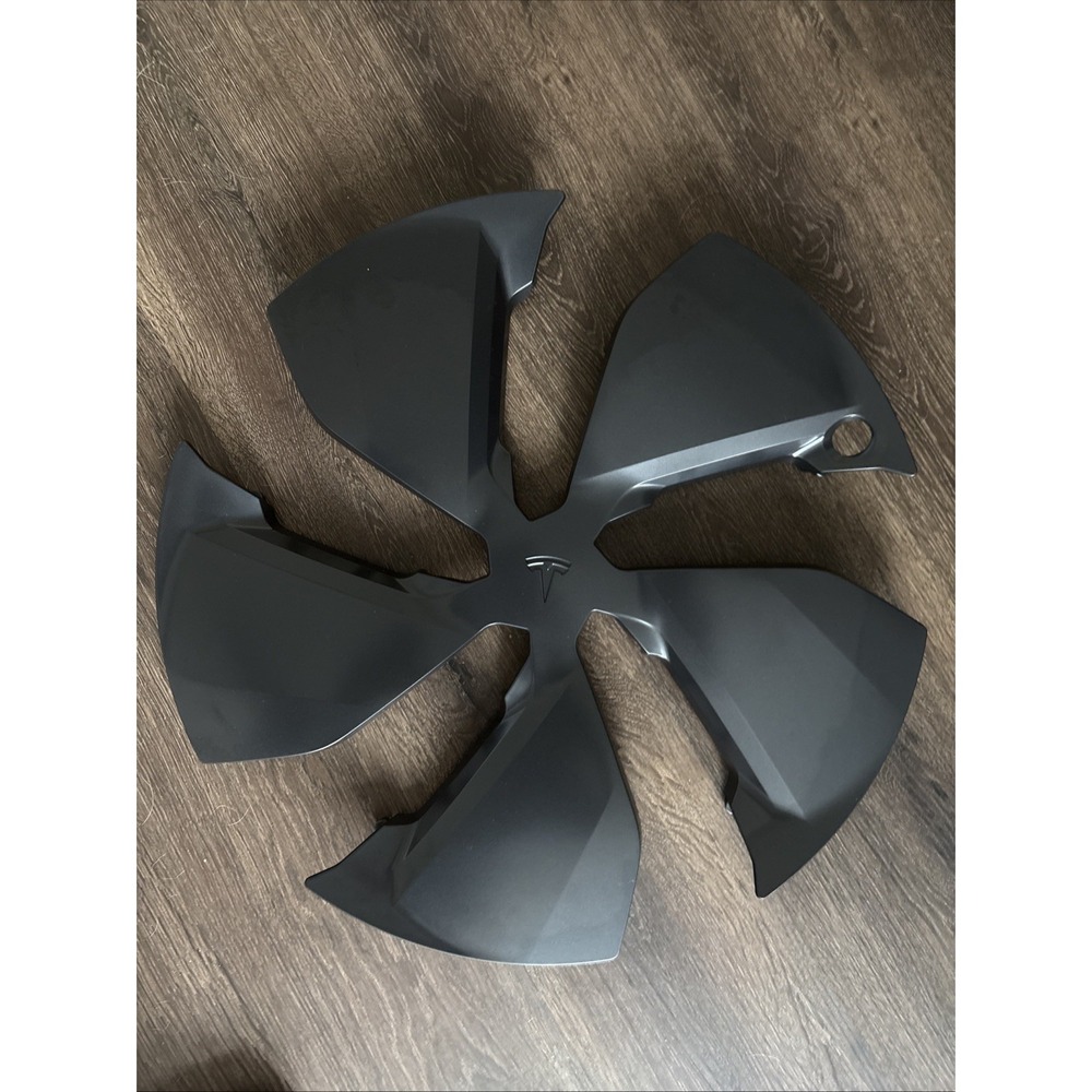 NEW 19" Crossflow Wheel Cover for 2025+ TESLA MODEL Y Black Matte Hub Cap have 4